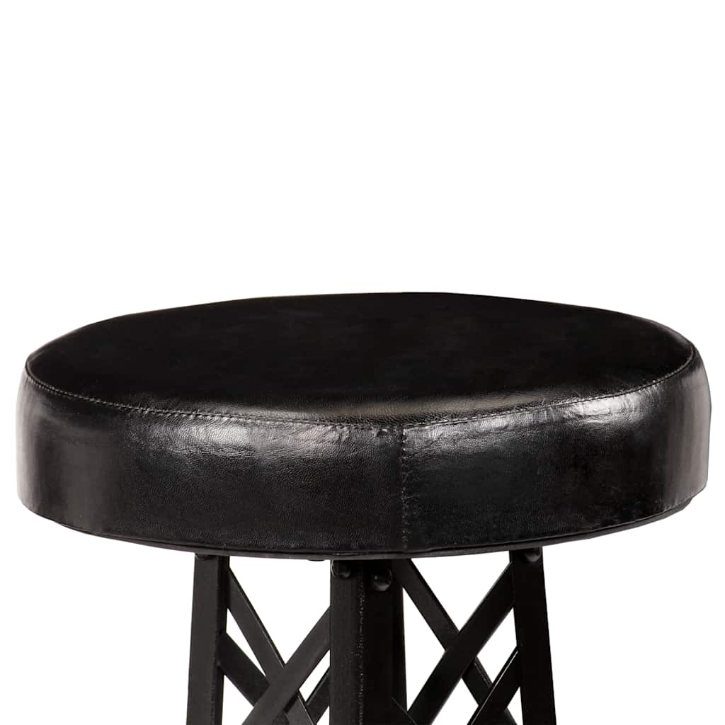 Bar Stools 2 pcs Real Leather