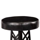 Bar Stools 2 pcs Real Leather