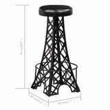Bar Stools 2 pcs Real Leather
