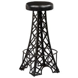 Bar Stools 2 pcs Real Leather - Close-Up Angle