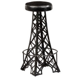 Bar Stools 2 pcs Real Leather