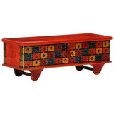 Storage Box Red 110x40x40 cm Solid Acacia Wood - Extra Image
