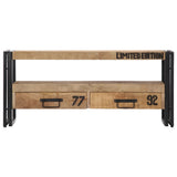 TV Cabinet 100x30x45 cm Solid Mango Wood - Front View