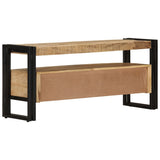 TV Cabinet 100x30x45 cm Solid Mango Wood - Side View