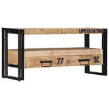 TV Cabinet 100x30x45 cm Solid Mango Wood - Close-Up Angle