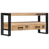 TV Cabinet 100x30x45 cm Solid Mango Wood - Low Angle