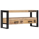 TV Cabinet 100x30x45 cm Solid Mango Wood - Extra Image