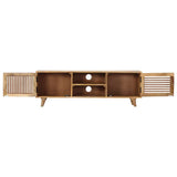 TV Cabinet 120x30x40 cm Solid Mango Wood - Side View