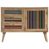 Sideboard 100x30x75 cm Solid Mango Wood - Front View