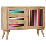 Sideboard 100x30x75 cm Solid Mango Wood - Extra Image