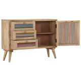 Sideboard 100x30x75 cm Solid Mango Wood - Side View