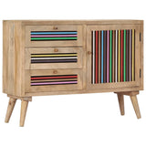 Sideboard 100x30x75 cm Solid Mango Wood - Low Angle