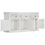 Sideboard White 140x40x74 cm Solid Mango Wood