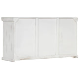 Sideboard White 140x40x74 cm Solid Mango Wood - Top-Down View