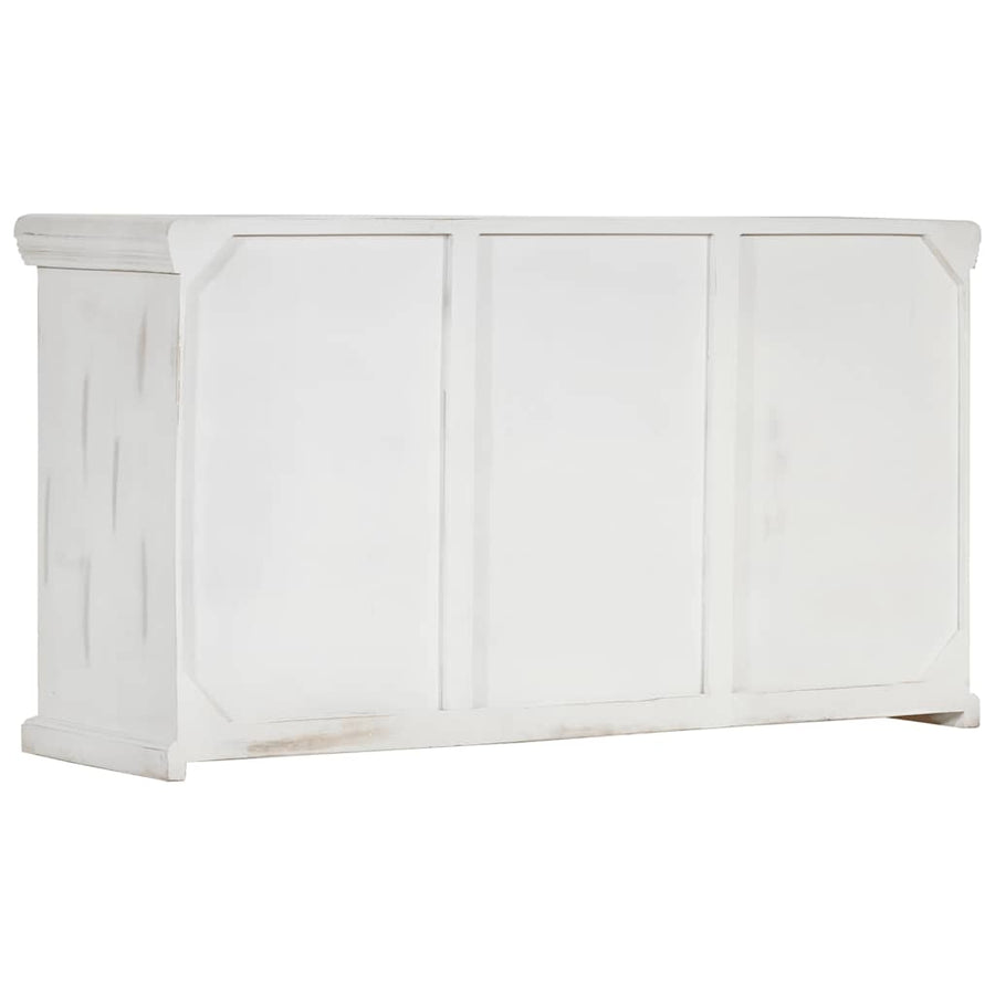 Sideboard White 140x40x74 cm Solid Mango Wood