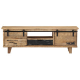 TV Cabinet 120x30x40 cm Solid Mango Wood - Front View