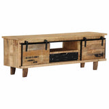 TV Cabinet 120x30x40 cm Solid Mango Wood - Low Angle
