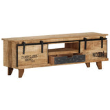 TV Cabinet 120x30x40 cm Solid Mango Wood - Side View