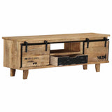 TV Cabinet 120x30x40 cm Solid Mango Wood - Top-Down View