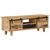 TV Cabinet 120x30x40 cm Solid Mango Wood - Rear View
