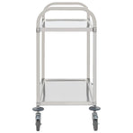2-Tier Kitchen Trolley 95x45x83.5 cm Stainless Steel