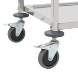 2-Tier Kitchen Trolley 95x45x83.5 cm Stainless Steel - 45-Degree Angle