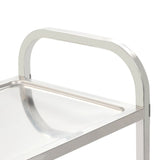 4-Tier Kitchen Trolley 107x55x125 cm Stainless Steel - Top-Down View