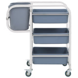 Kitchen Cart with Plastic Containers 82x43.5x93 cm - Front View