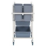 Kitchen Cart with Plastic Containers 82x43.5x93 cm - Side View