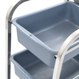 Kitchen Cart with Plastic Containers 82x43.5x93 cm - Top-Down View