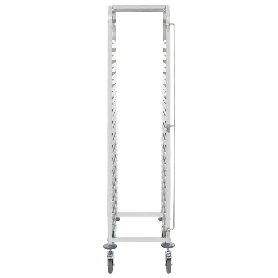 Kitchen Trolley for 16 Trays 38x55x163 cm Stainless Steel