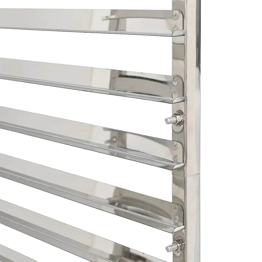 Kitchen Trolley for 16 Trays 38x55x163 cm Stainless Steel