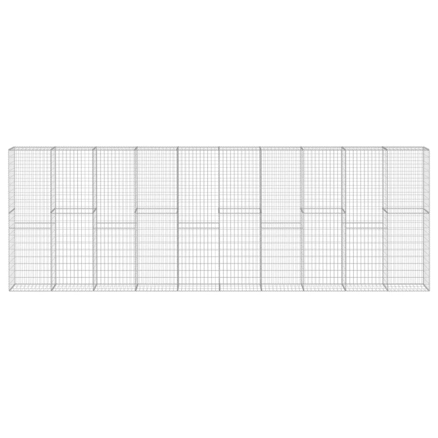 Gabion Wall with Covers Galvanised Steel 600x30x200 cm