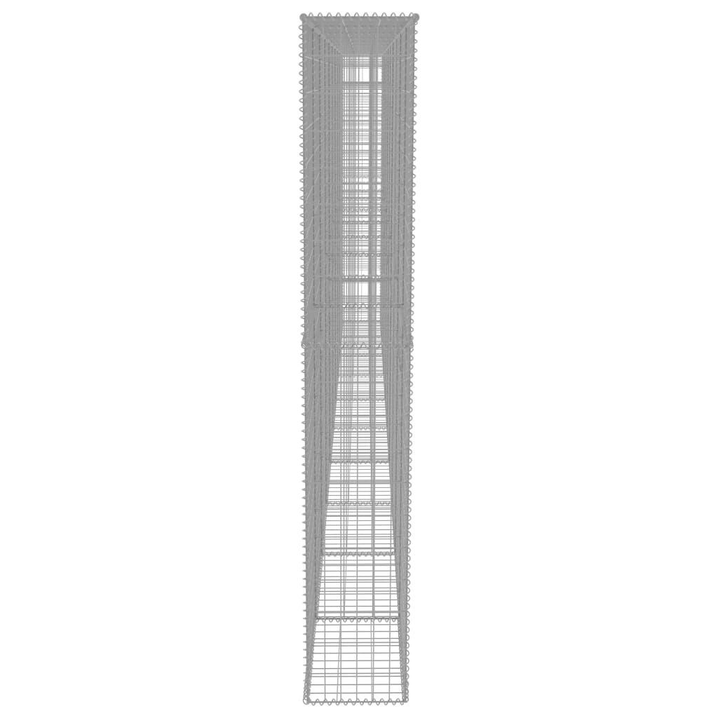 Gabion Wall with Covers Galvanised Steel 600x30x200 cm