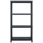 Storage Shelf Racks 2 pcs Black 60x30x138 cm Plastic