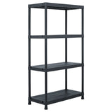 Storage Shelf Racks 5 pcs Black 60x30x138 cm Plastic