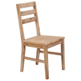 Dining Chairs 6 pcs Solid Acacia Wood - Front View