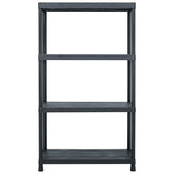 Storage Shelf Racks 2 pcs Black 200 kg 80x40x138 cm Plastic