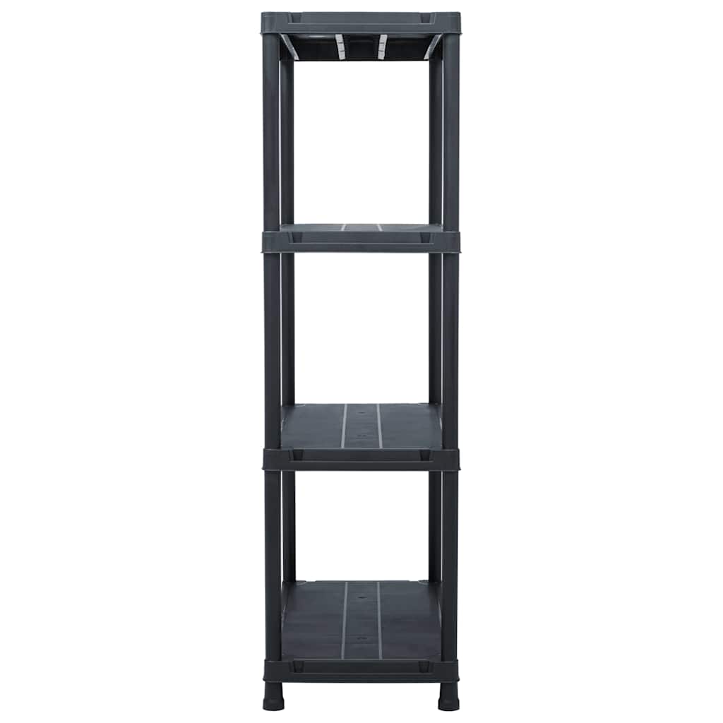 Storage Shelf Racks 2 pcs Black 200 kg 80x40x138 cm Plastic