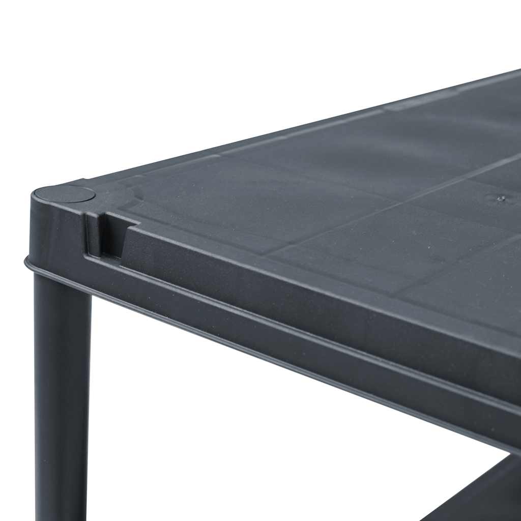 Storage Shelf Racks 2 pcs Black 200 kg 80x40x138 cm Plastic