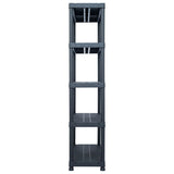 Storage Shelf Racks 2 pcs Black 250 kg 80x40x180 cm Plastic - Top-Down View