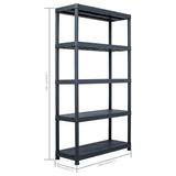 Storage Shelf Racks 2 pcs Black 500 kg 100x40x180 cm Plastic - Extra Image