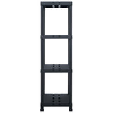 Storage Shelf Racks 2 pcs Black 220 kg 90x40x138 cm Plastic