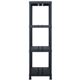 Storage Shelf Racks 2 pcs Black 220 kg 90x40x138 cm Plastic - Top-Down View