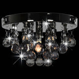 Ceiling Lamp with Smoky Beads Black Round G9 - 45-Degree Angle
