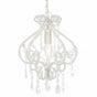 Ceiling Lamp with Beads White Round E14