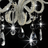 Ceiling Lamp with Beads White Round E14 - Rear View