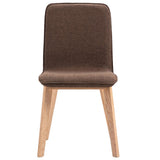 Dining Chairs 4 pcs Brown Fabric - Top-Down View