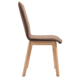 Dining Chairs 4 pcs Brown Fabric - 45-Degree Angle