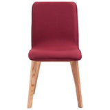 Dining Chairs 4 pcs Red Fabric - Top-Down View